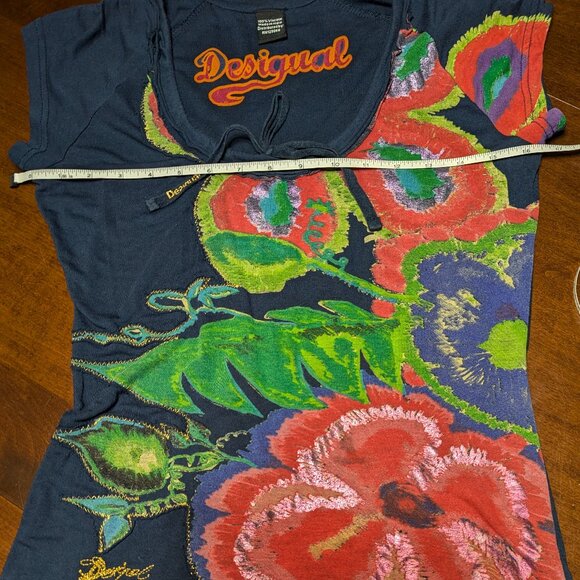 Pretty Desgual Cap-sleeve T-shirt - Picture 3 of 5